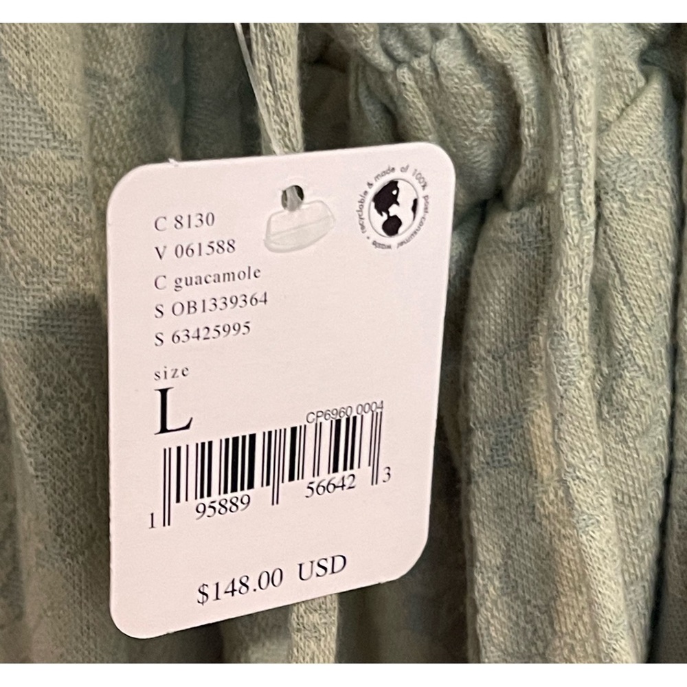 FreePeople Janice One Piece Elegant Green Puff Sleeve Jumpsuit NWT SZ M L - Picture 7 of 11